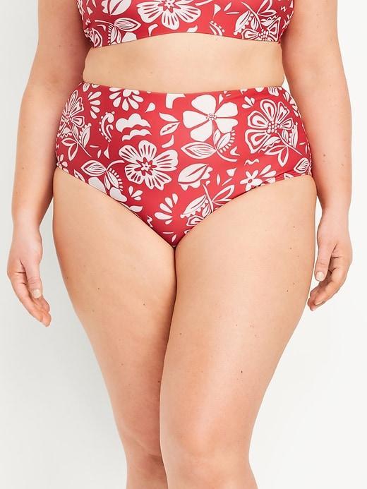 High-Waisted French-Cut Bikini Swim Bottoms Product Image