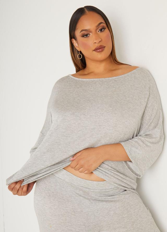 Plus Size Dolman Sleeved Lounge Tee Ashley Stewart Product Image