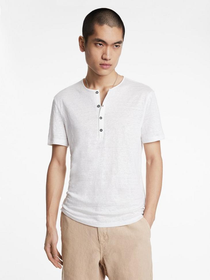 John Varvatos Bleeker Henley Tee Male Product Image