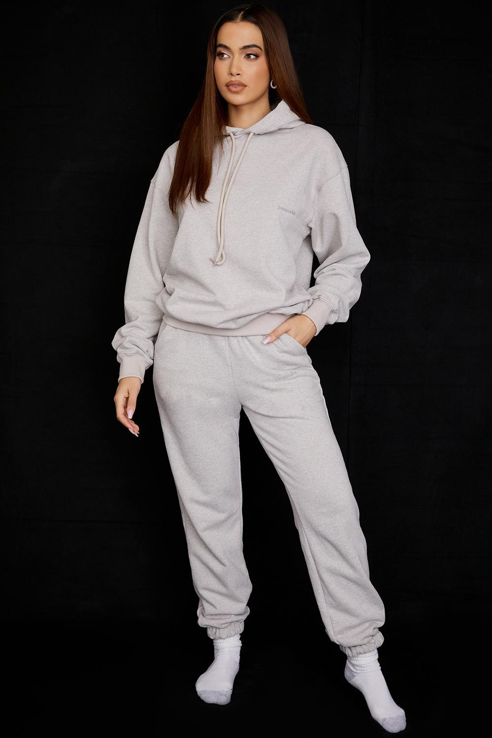 Halo Light Grey Oversized Hoodie Product Image