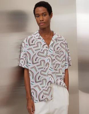 AE Pride Button-Up Poolside Shirt Product Image