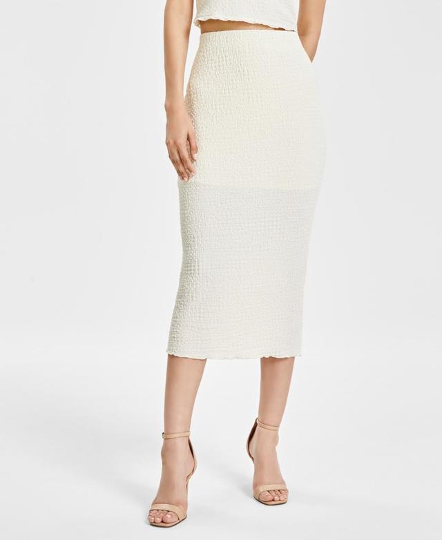 Bar III Women's Textured Midi Skirt, Created for Macy's Product Image