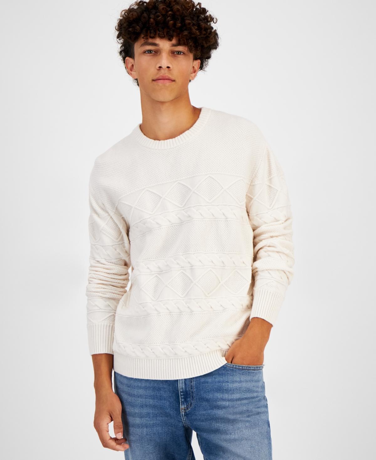 Sun + Stone Mens Cable-Knit Crewneck Sweater, Created for Macys Product Image