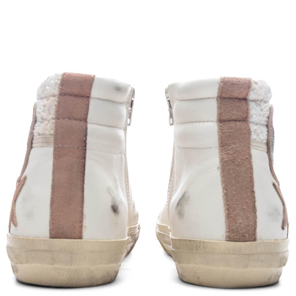 Women's Slide Suede Sneaker - White/Beige/Silver Female Product Image