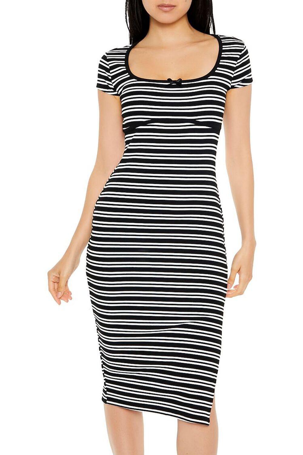 Striped Bow Midi Dress | Forever 21 Product Image