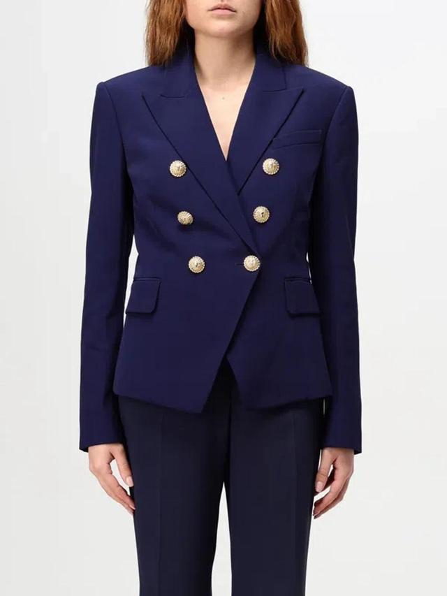 BALMAIN Jacket  Woman Color Blue In Blau Product Image