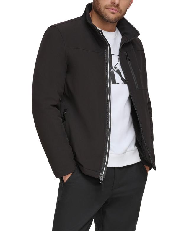 Calvin Klein Mens Sherpa Lined Classic Soft Shell Jacket Product Image