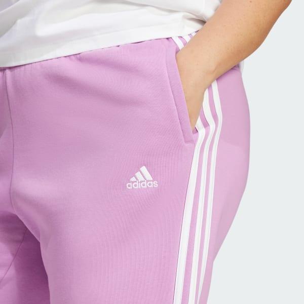 Essentials 3-Stripes Fleece Pants (Plus Size) Product Image