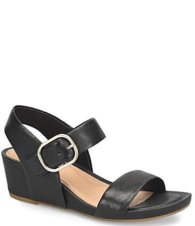 Sofft Vaya Leather Wedge Sandals Product Image