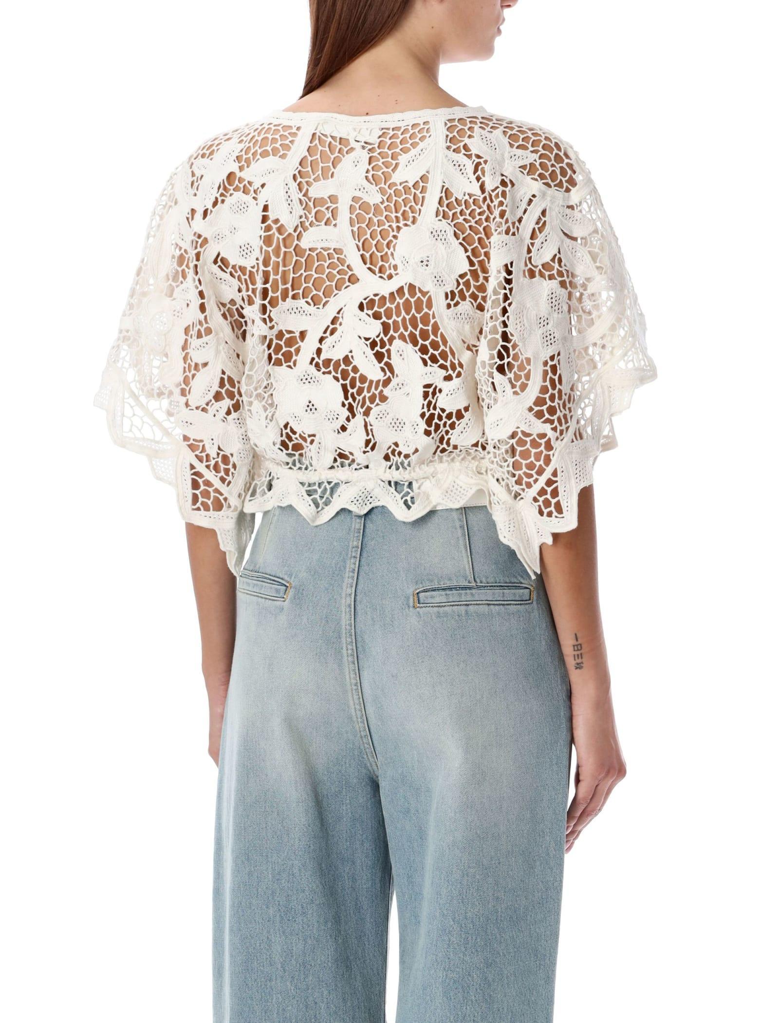 ZIMMERMANN Crochet Top In Grey Product Image