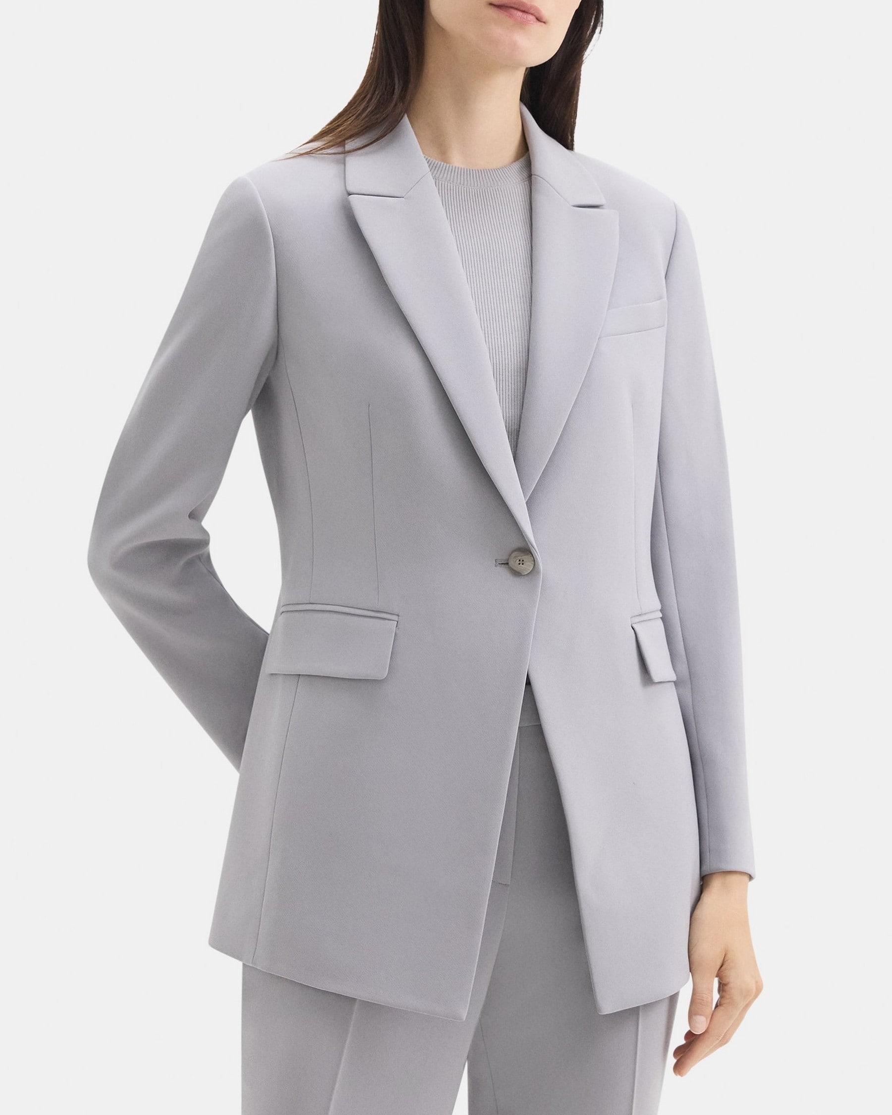 Single-Breasted Blazer in Crepe Product Image