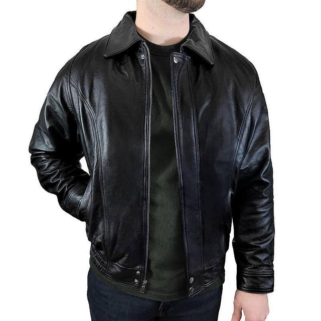 Big & Tall Victory Outfitters Vintage Leather Bomber Jacket, Mens Product Image