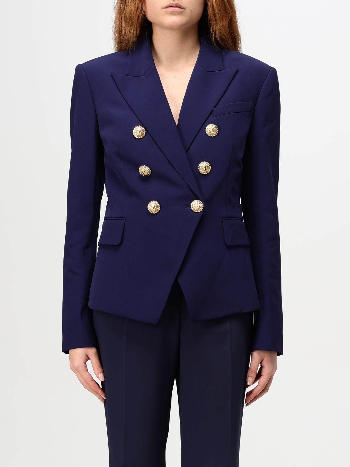 BALMAIN Jacket  Woman Color Blue In Blau Product Image