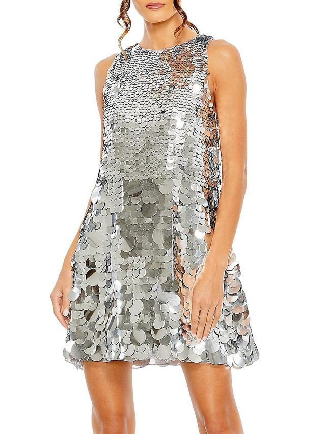 Womens Sequined Trapeze Minidress Product Image