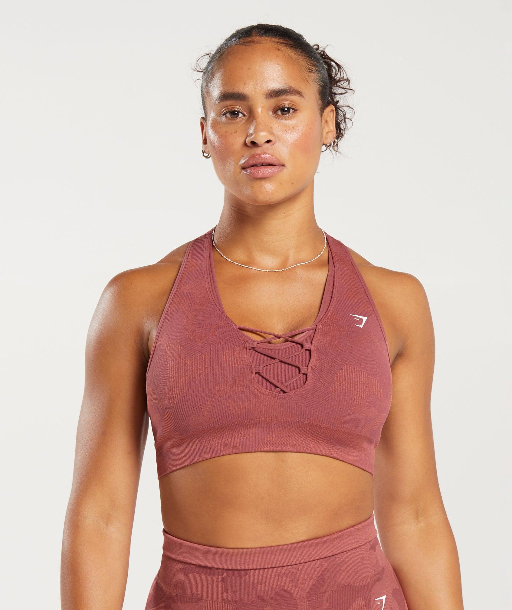 Adapt Camo Seamless Ribbed Sports Bra Product Image