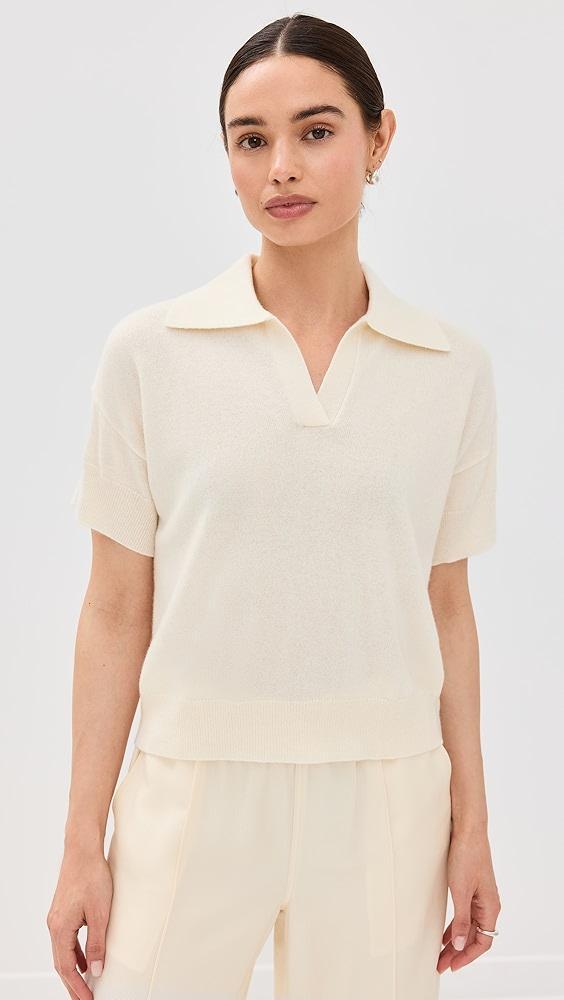 Sablyn Cashmere Mirabelle Relaxed Short Sleeve Polo | Shopbop Product Image