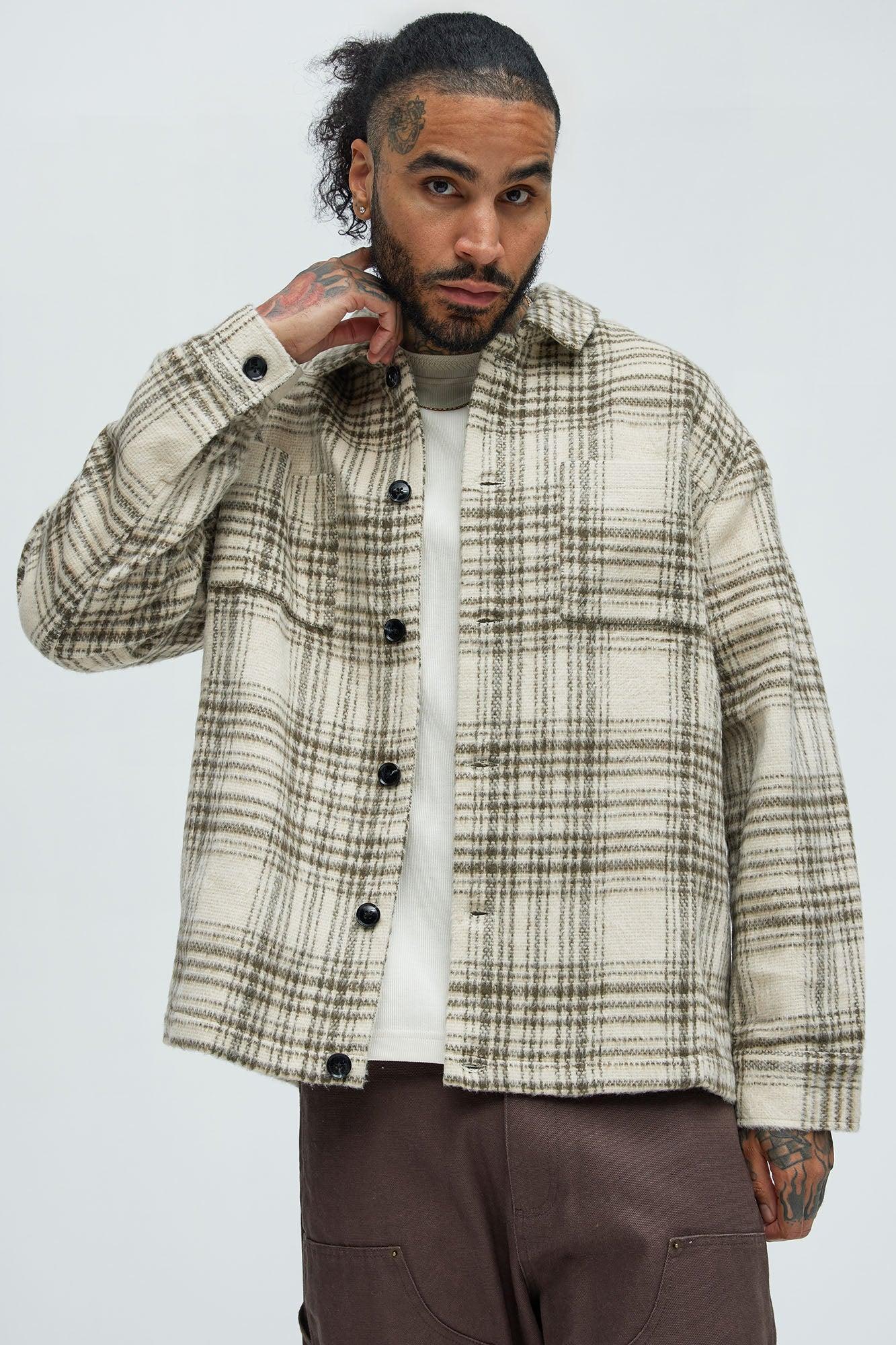 Agua Plaid Shacket - Cream/combo Product Image