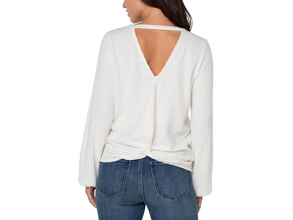 Liverpool Los Angeles Twist Back Cutout Knit Top Product Image