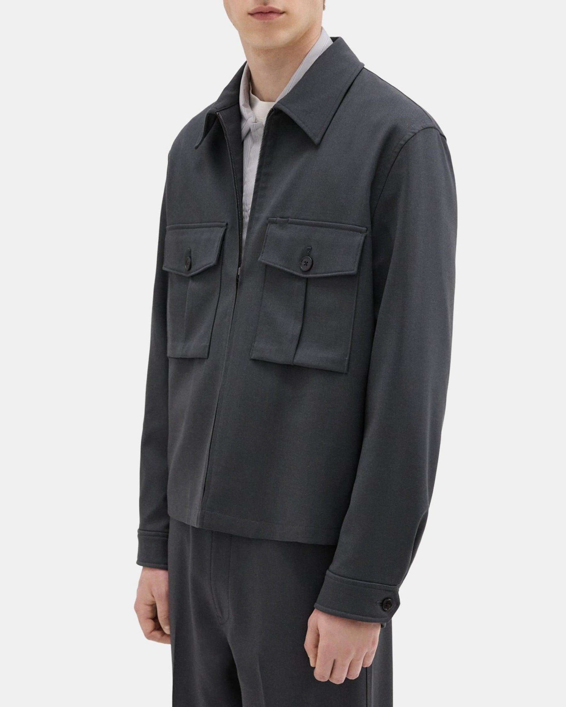 Wool Gabardine Shirt Jacket Product Image