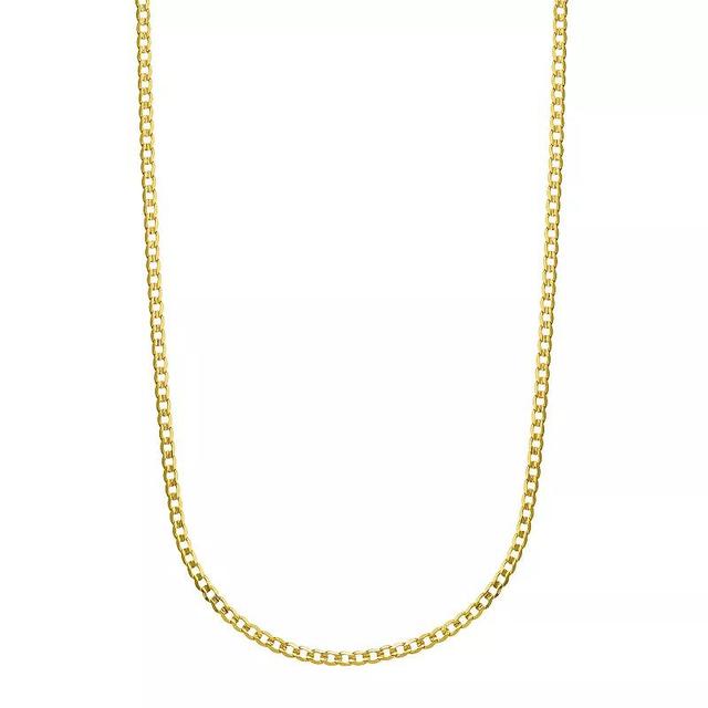 Mens 10k Gold 4.75mm Solid Curb Chain Necklace Yellow Product Image