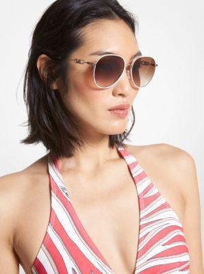 Michael Kors Empire 58mm Gradient Aviator Sunglasses Product Image