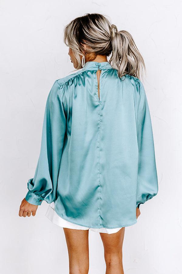 You're The Best Shift Top in Teal Product Image