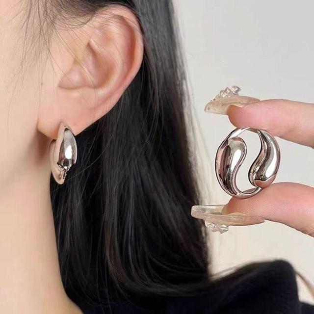 Polished Alloy Hoop Earring Product Image