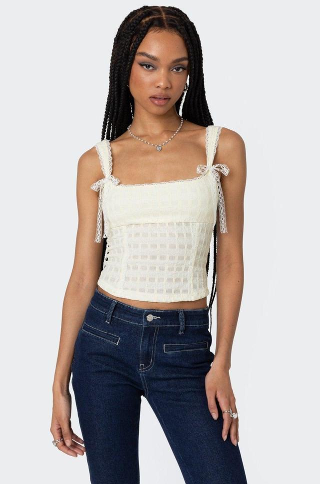 Textured Bustier Top Product Image