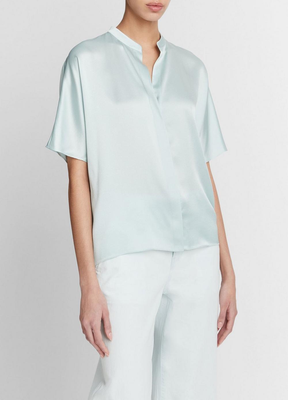 Silk Dolman Short-Sleeve Blouse Product Image