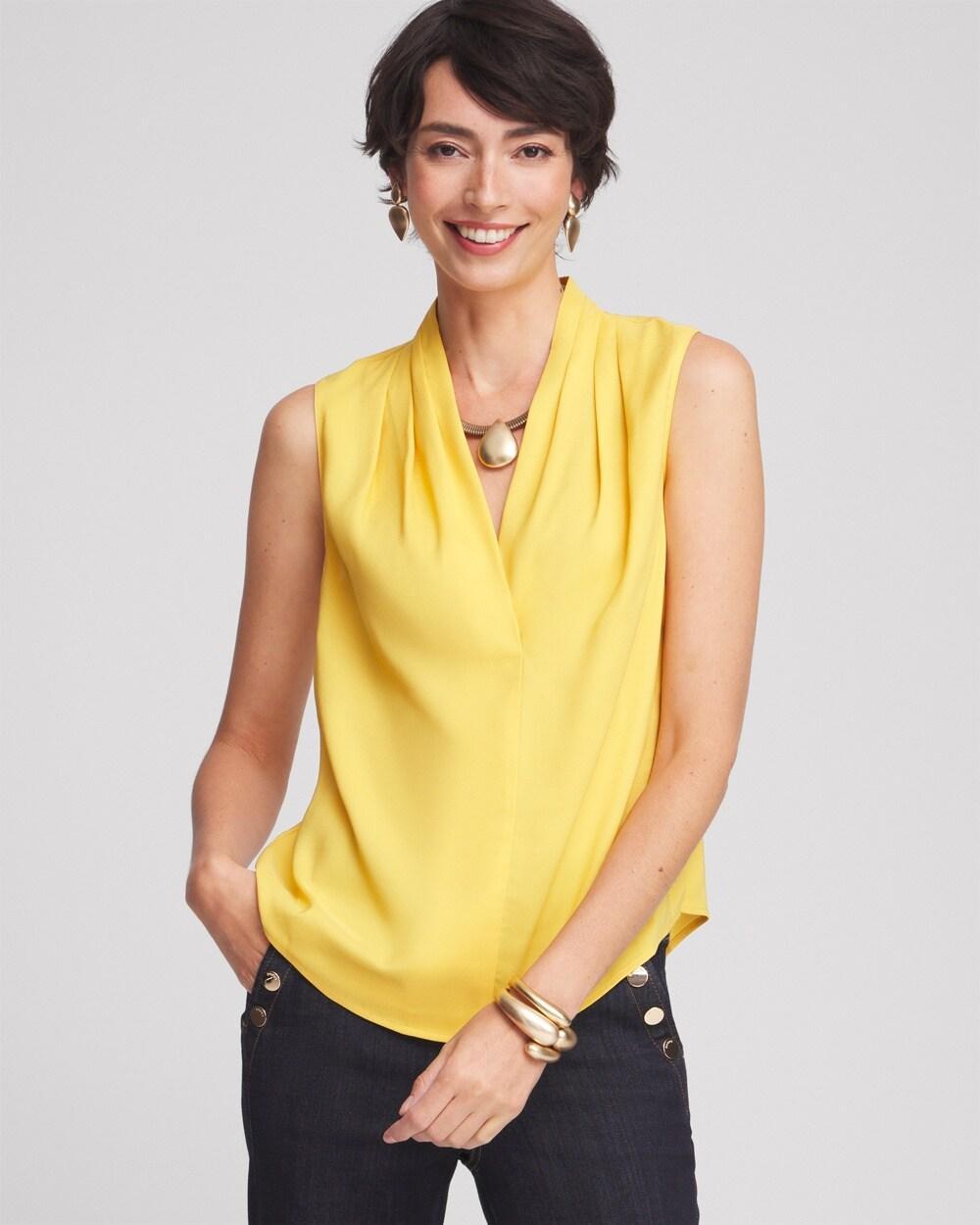 Women's Matte Satin Pleated Top Product Image