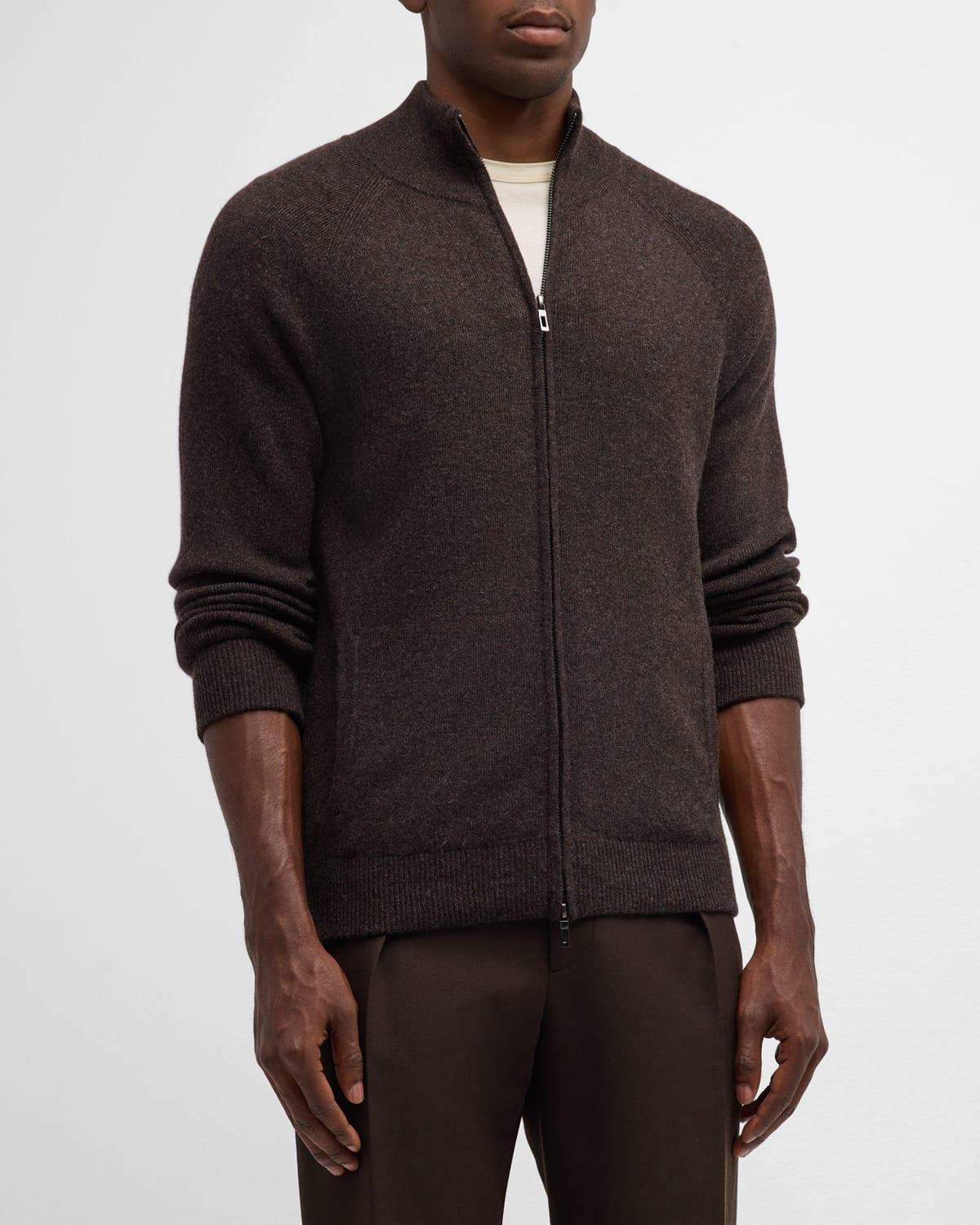 Men's Ribbed Full-Zip Sweater Product Image