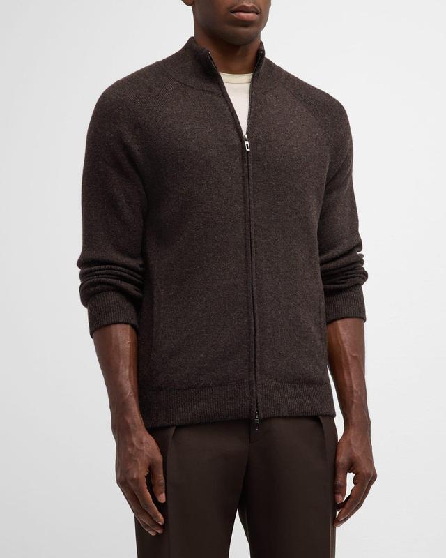 Mens Ribbed Full-Zip Sweater Product Image