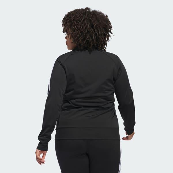 Essentials Warm-Up Tricot Slim 3-Stripes Track Jacket (Plus Size) Product Image