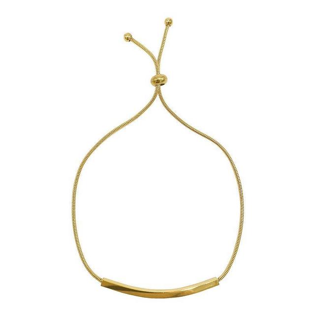 Adornia 14k Gold Plated Bar Lariat Bracelet, Womens Gold Tone Product Image