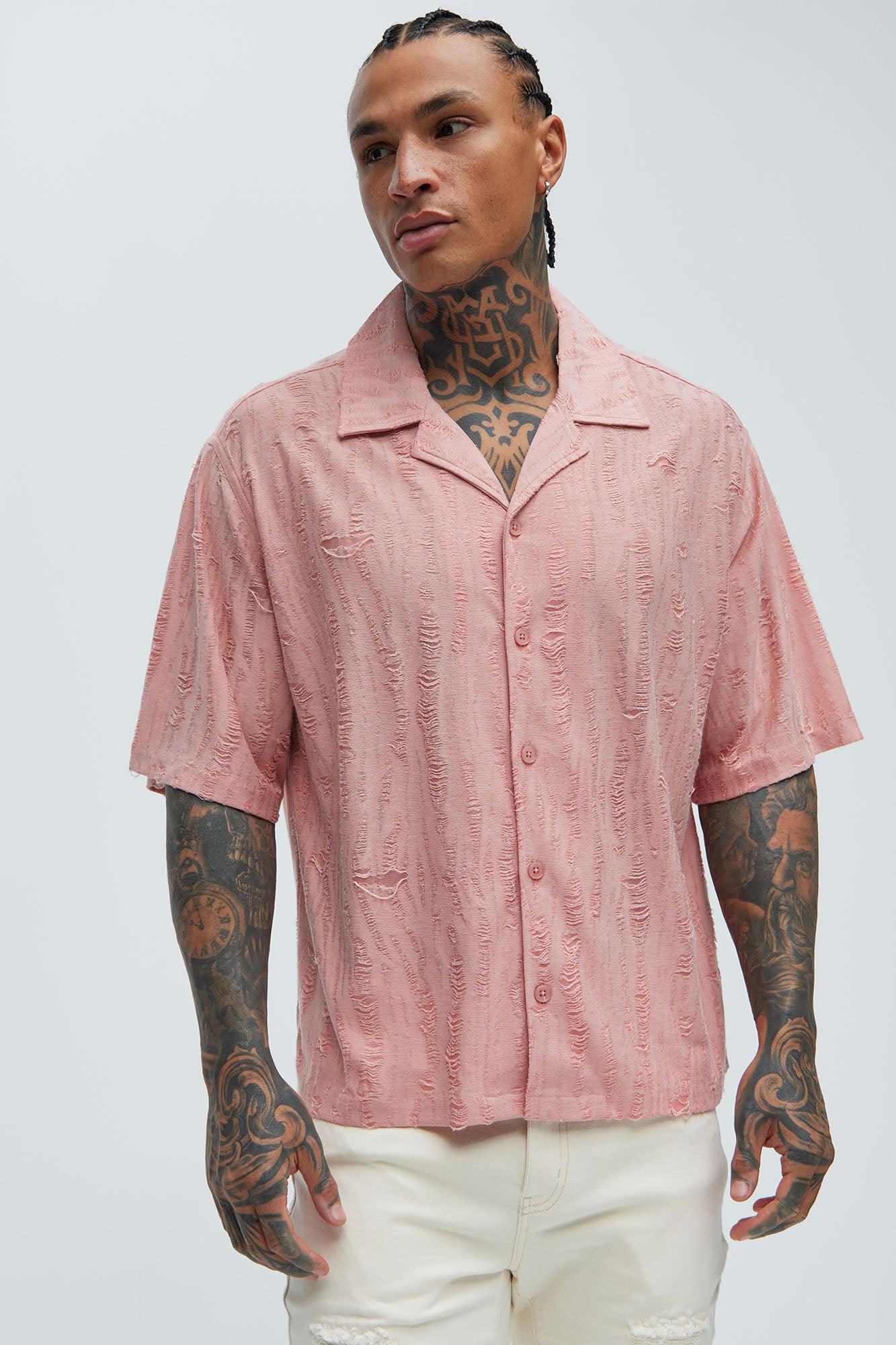 Lynx Textured Shirt - Mauve Product Image