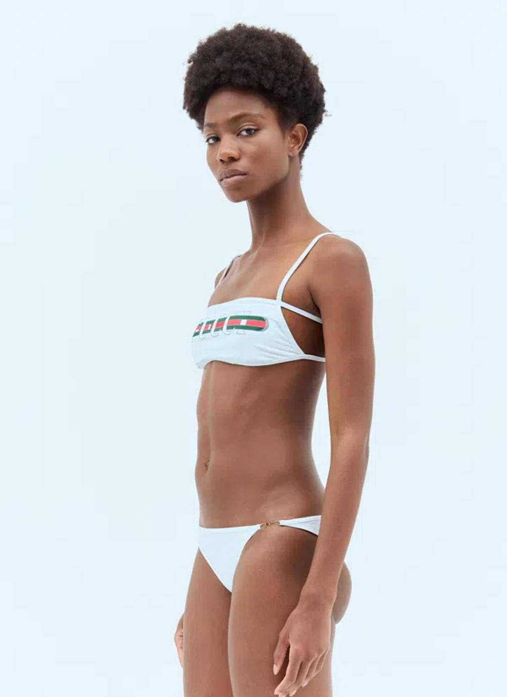 Sparkling Jersey Bikini Set In White Product Image