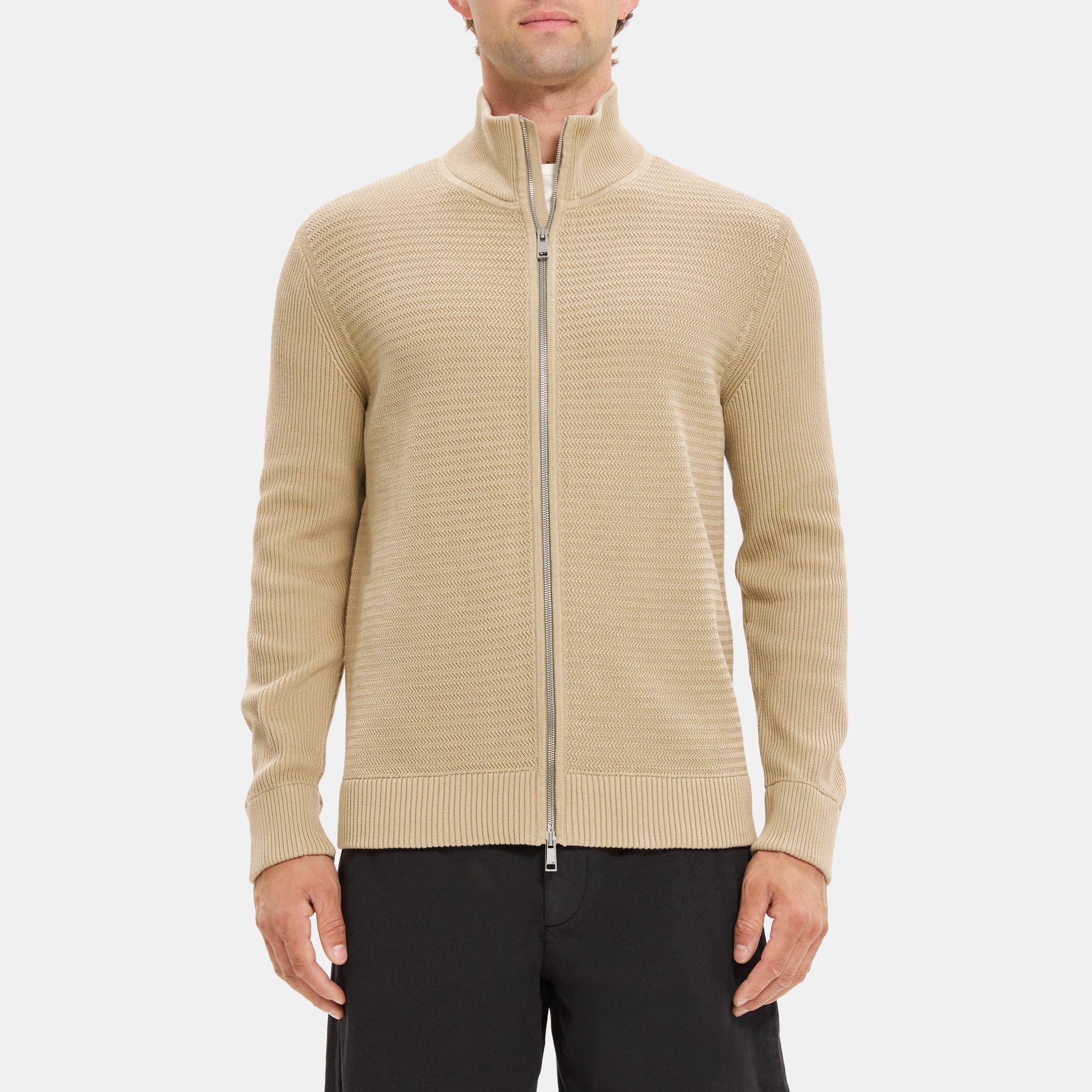 Cotton Full-Zip Cardigan | Theory Outlet product image