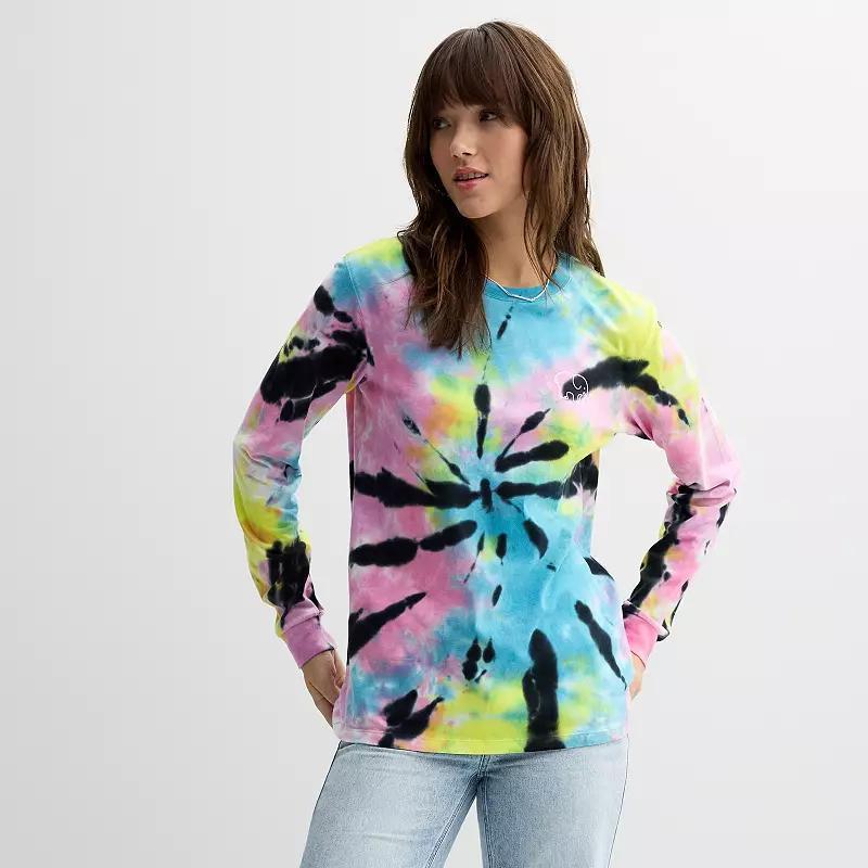 Juniors IVORY ELLA Northern Lights Tie Dye Long Sleeve T-Shirt, Womens product image