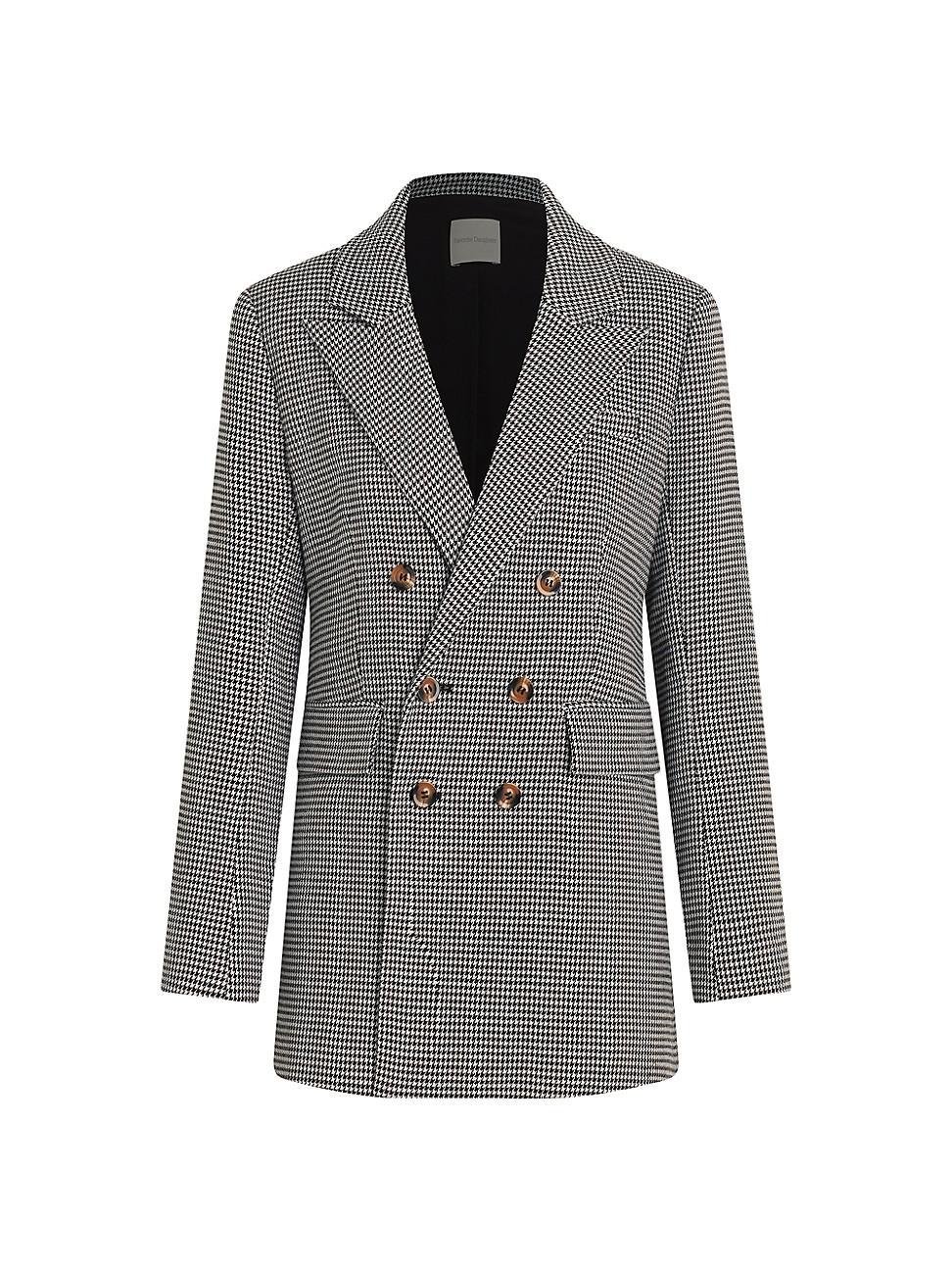 Womens Phoebe Houndstooth Double-Breasted Blazer Product Image