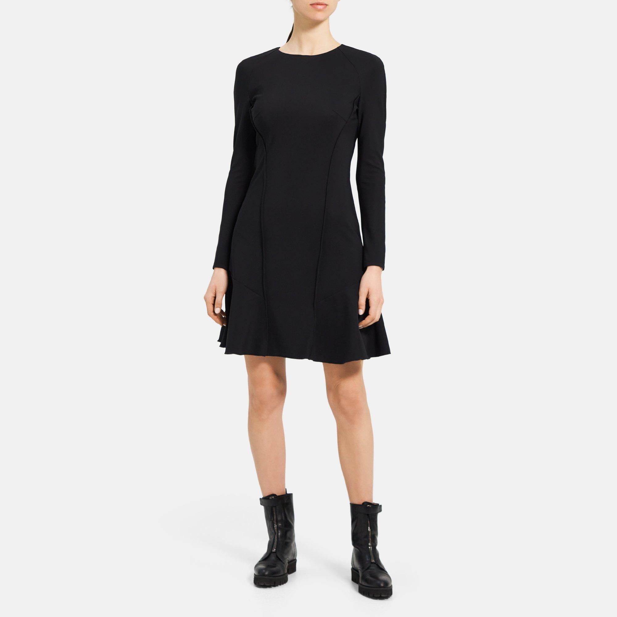 Performance Knit Fit-and-Flare Dress | Theory Outlet Product Image