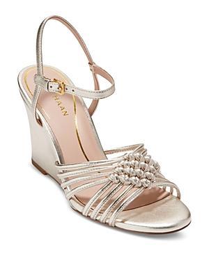 Womens Jitney Knot Leather Wedge Sandals Product Image