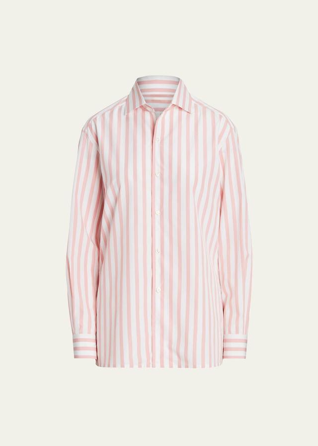 Womens Capri Striped Button-Up Shirt Product Image