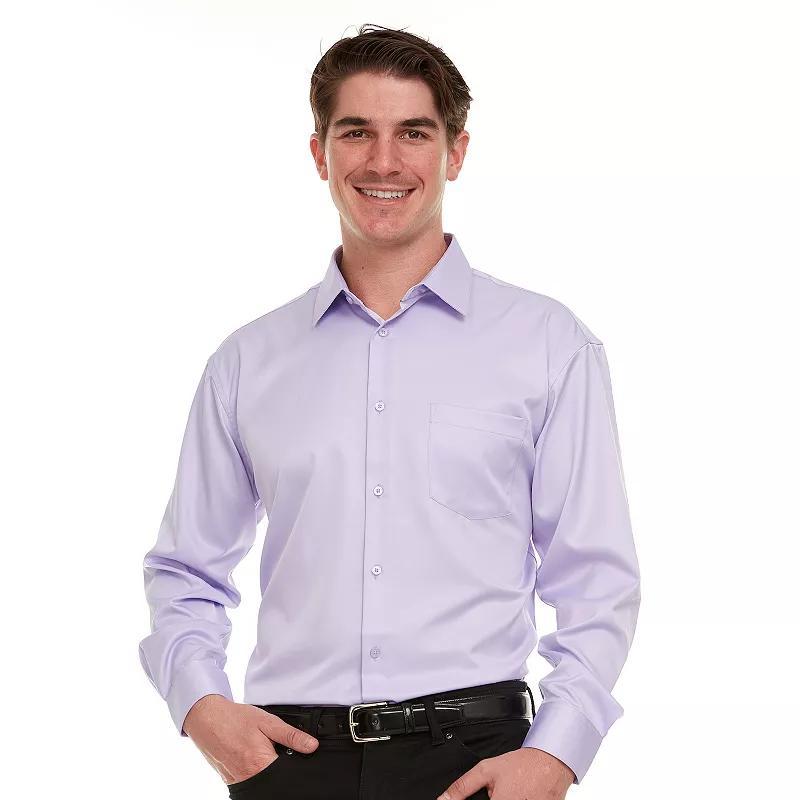 Mens Geoffrey Beene Regular-Fit Sateen Stretch Dress Shirt Light Purple Product Image