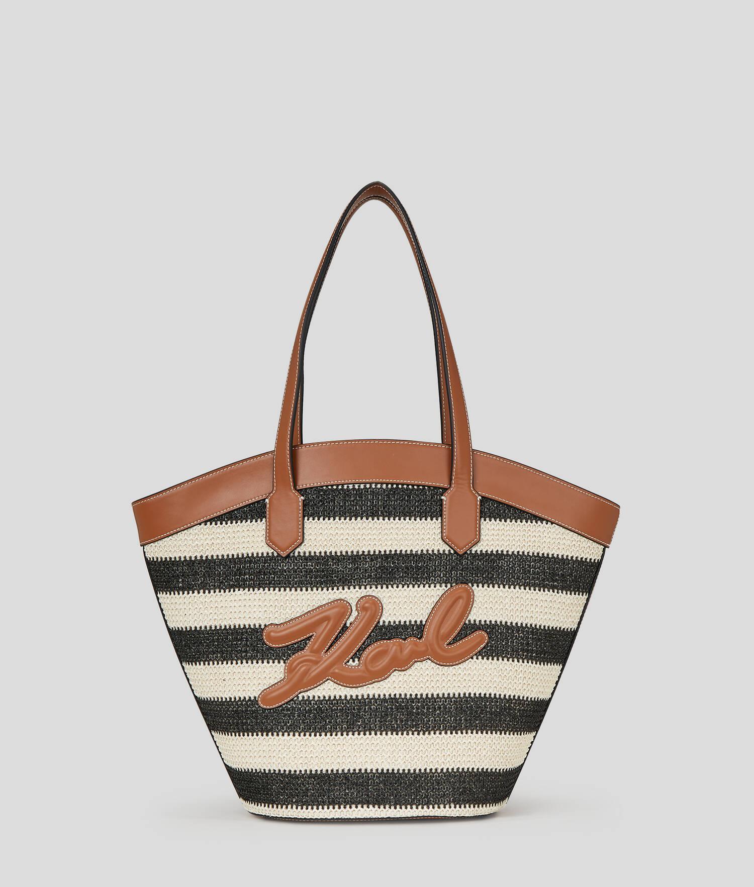 K/SIGNATURE TULIP RAFFIA TOTE BAG Product Image