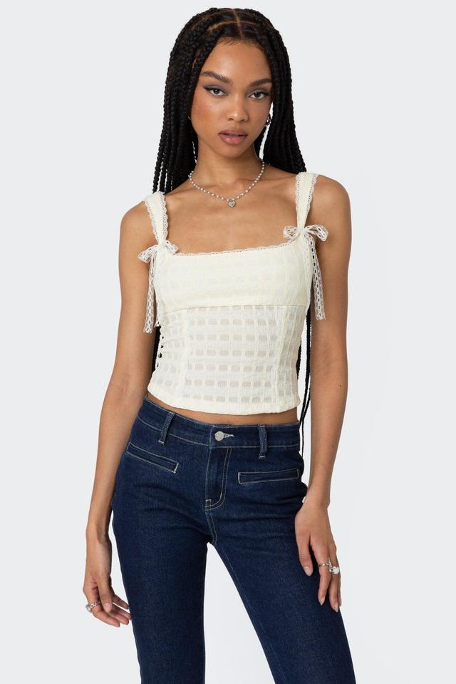 Textured Bustier Top Product Image