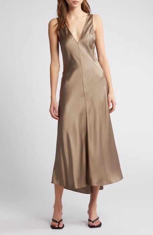 Womens Savannah Silk Satin V-Neck Midi-Dress Product Image