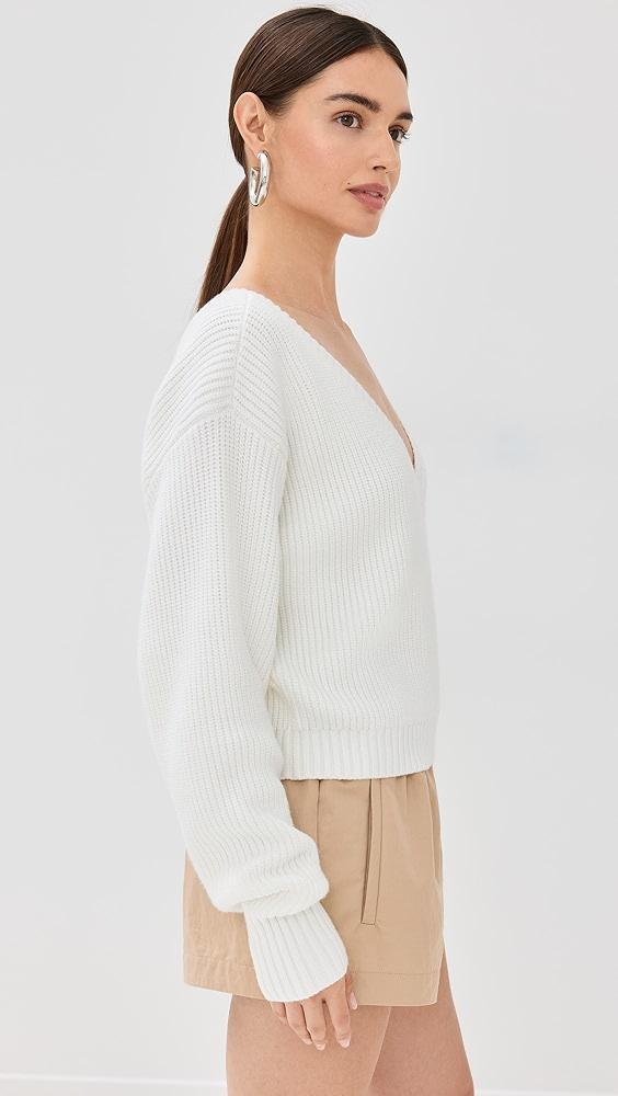 Good American Cozy Deep V Sweater | Shopbop Product Image