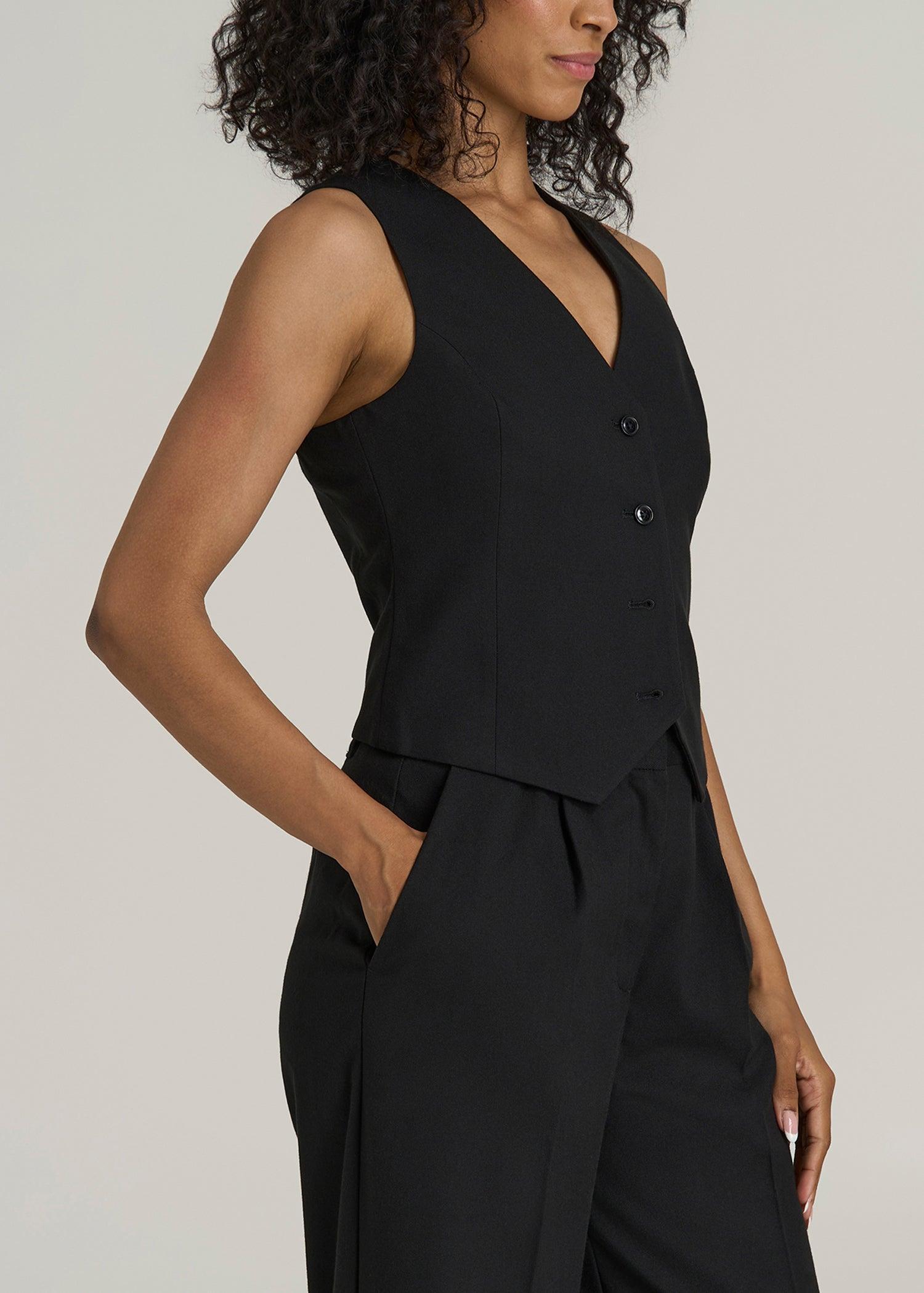 Tailored Tall Women's Vest in Black Female Product Image