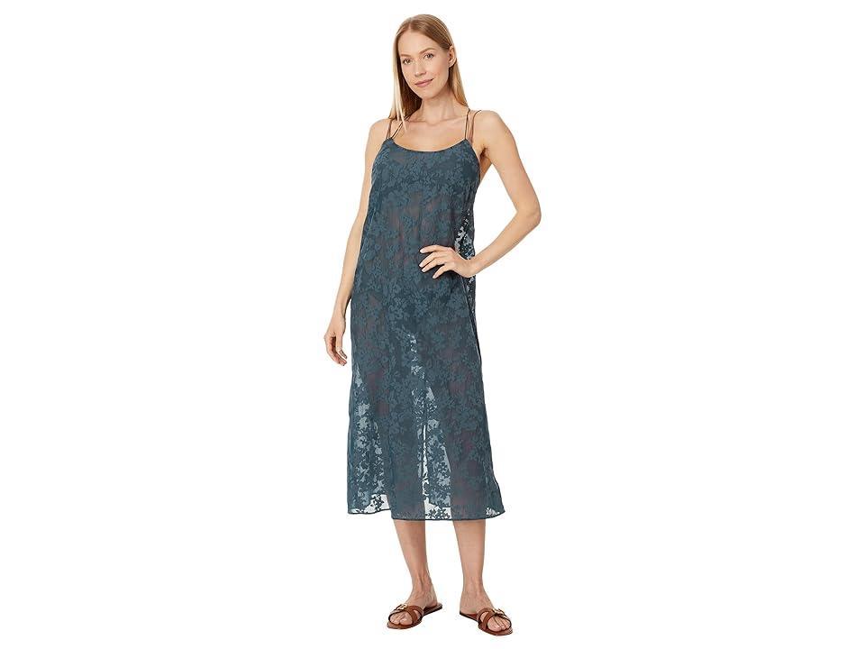 Madewell Floral Halter Cover-Up Midi Dress (Deep Shadow) Women's Swimwear Product Image