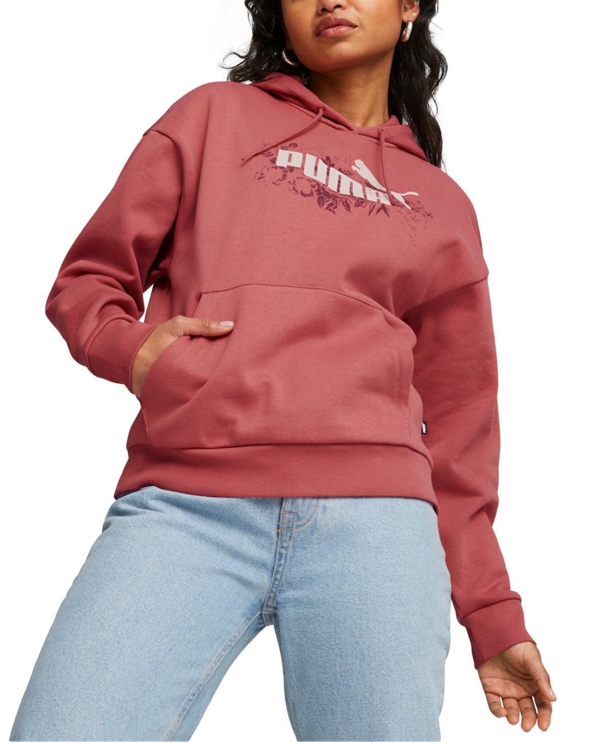 Puma Womens Essential Floral Vibes Graphic Hoodie Product Image